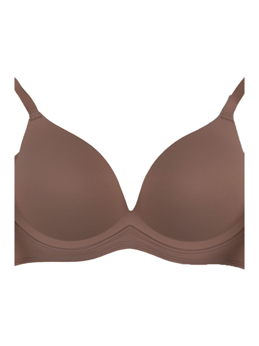Kahverengi Kadın Kaplı Lazer Dikişsiz Modelli Sütyen-1