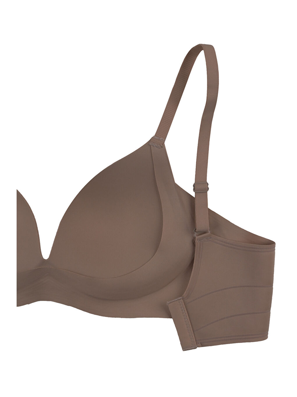 Kahverengi Kadın Kaplı Lazer Dikişsiz Modelli Sütyen-2