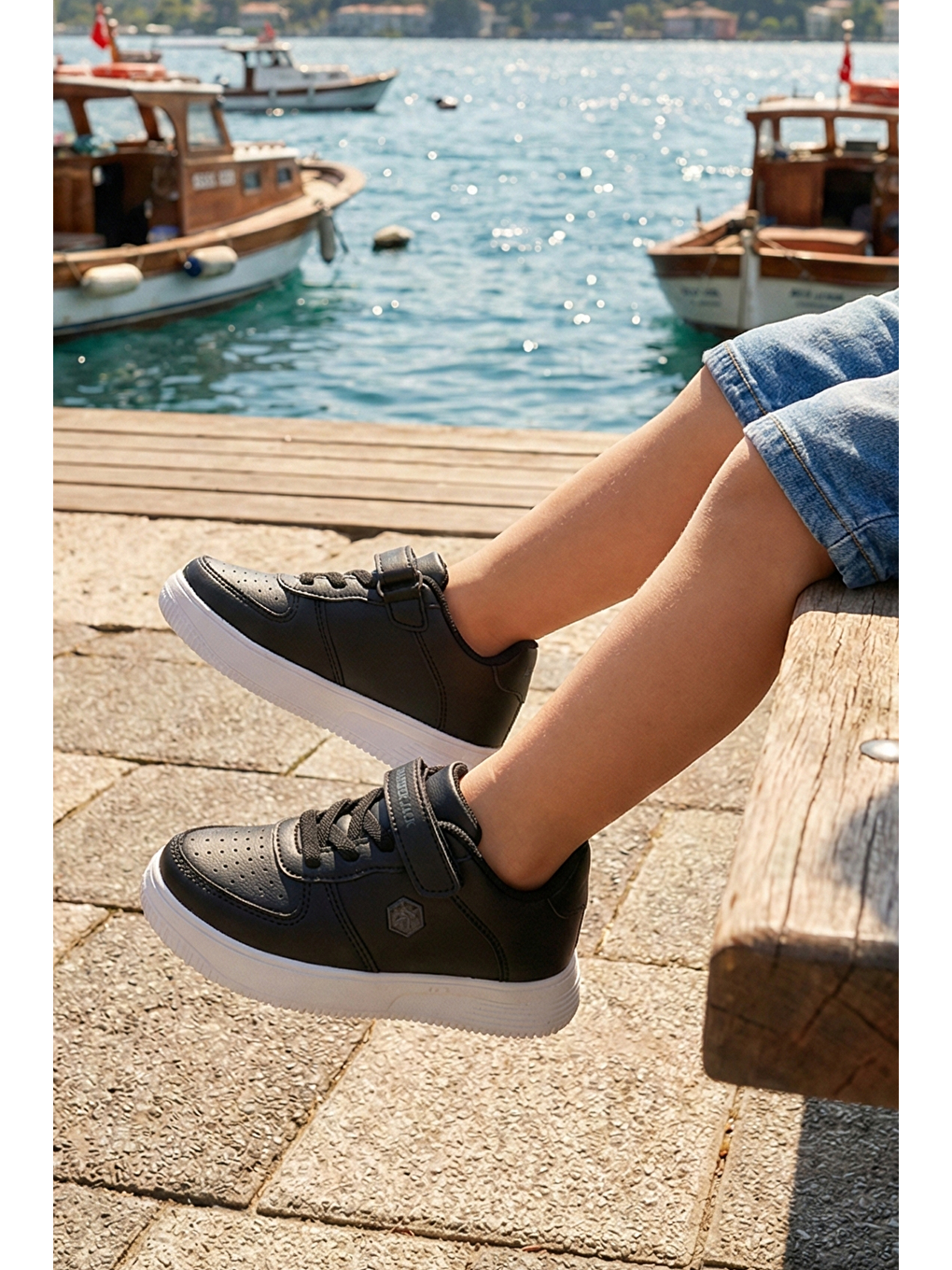 Gasella Siyah Çocuk Spor Ayakkabı-6