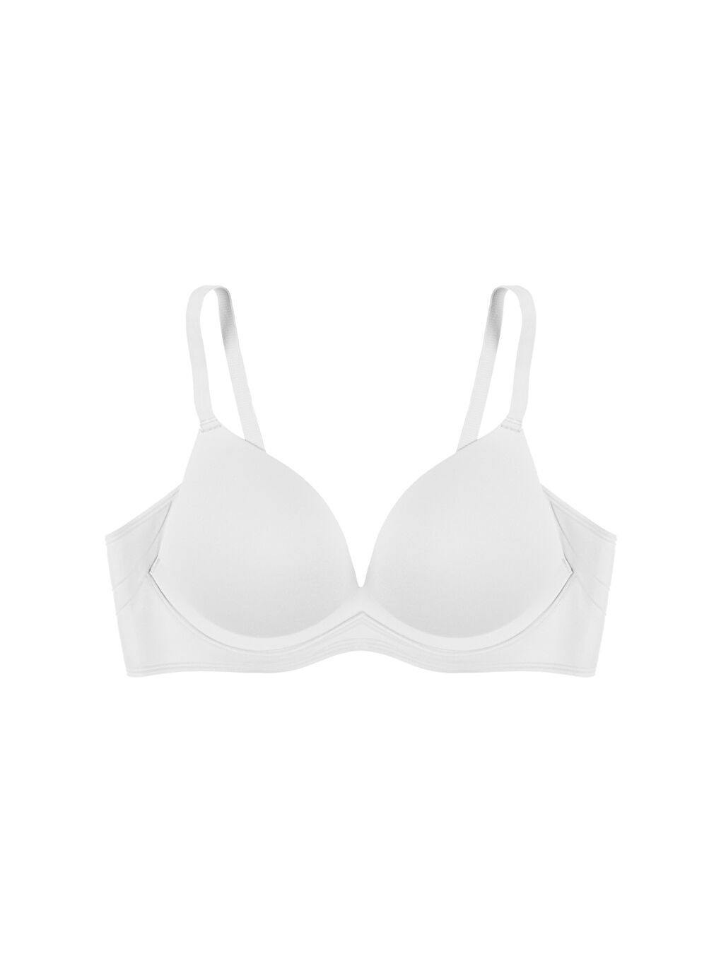 Ekru Kadın Kaplı Lazer Dikişsiz Modelli Sütyen