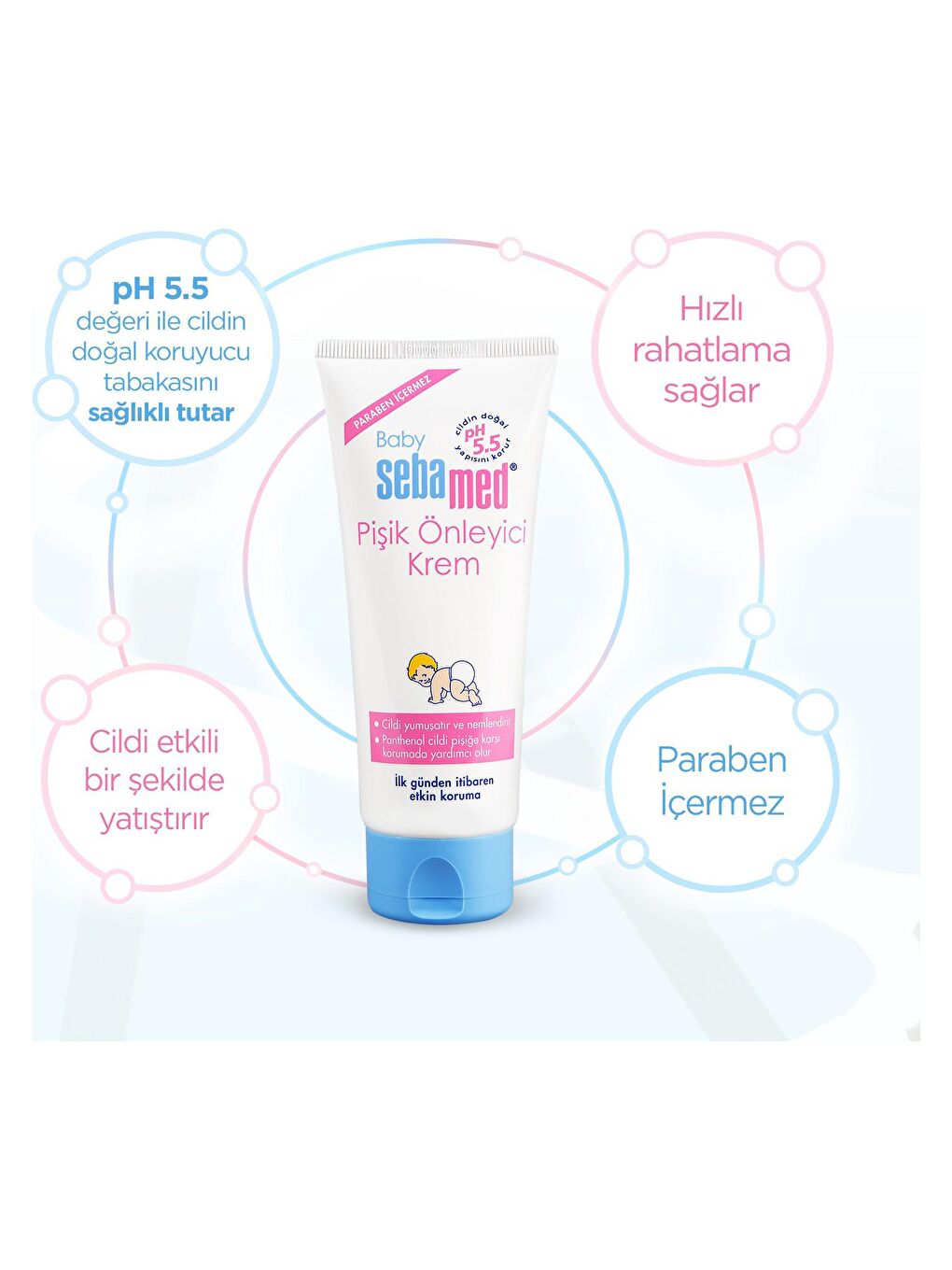 Sebamed Baby Renksiz Bebek Pişik Önleyici Krem 100 ml x 6 Adet - 2