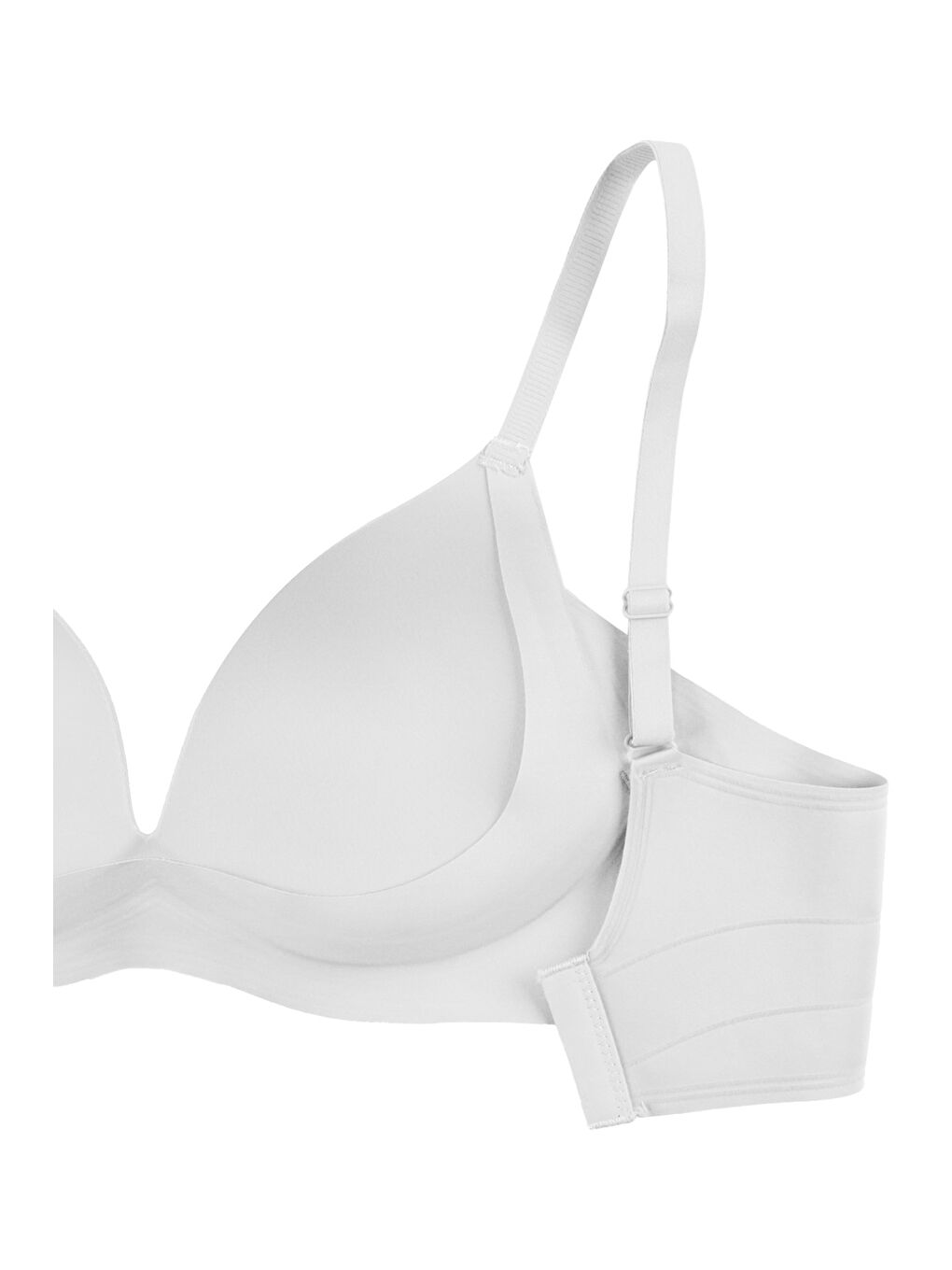 Ekru Kadın Kaplı Lazer Dikişsiz Modelli Sütyen-2