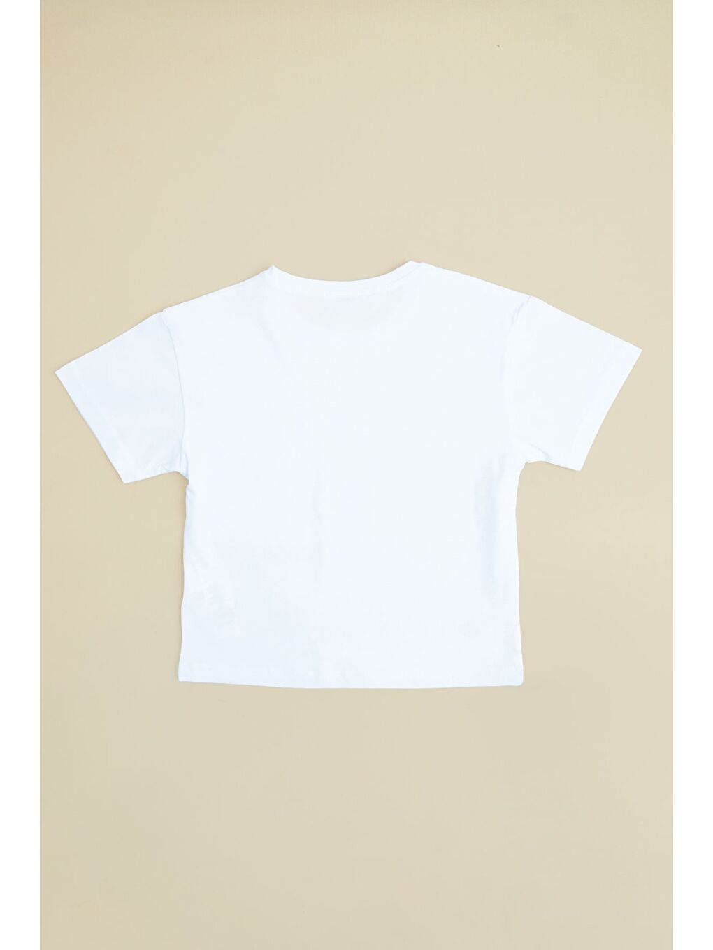 Beyaz Unstoppable Baskılı Kız Çocuk Crop Tişört-1