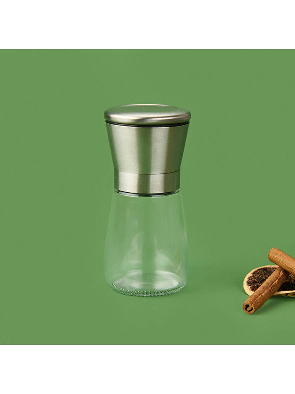 Renksiz Tuz ve Biber Değirmeni - Şeffaf / Gri - 13 cm-1