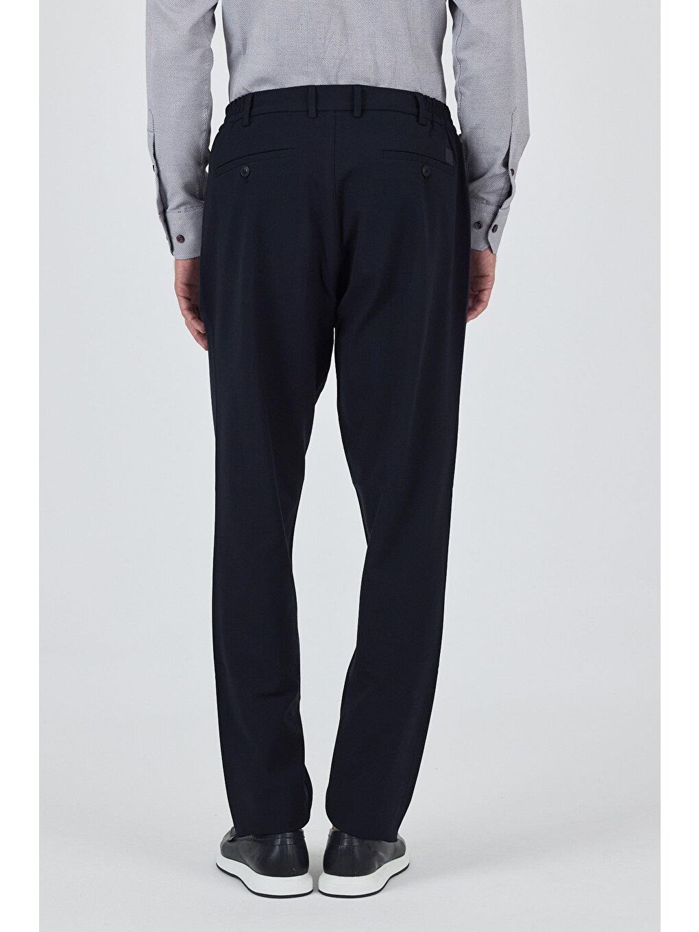 Koyu Lacivert Esnek Yandan Cepli Casual Standart Fit Pantolon 1003250119-4