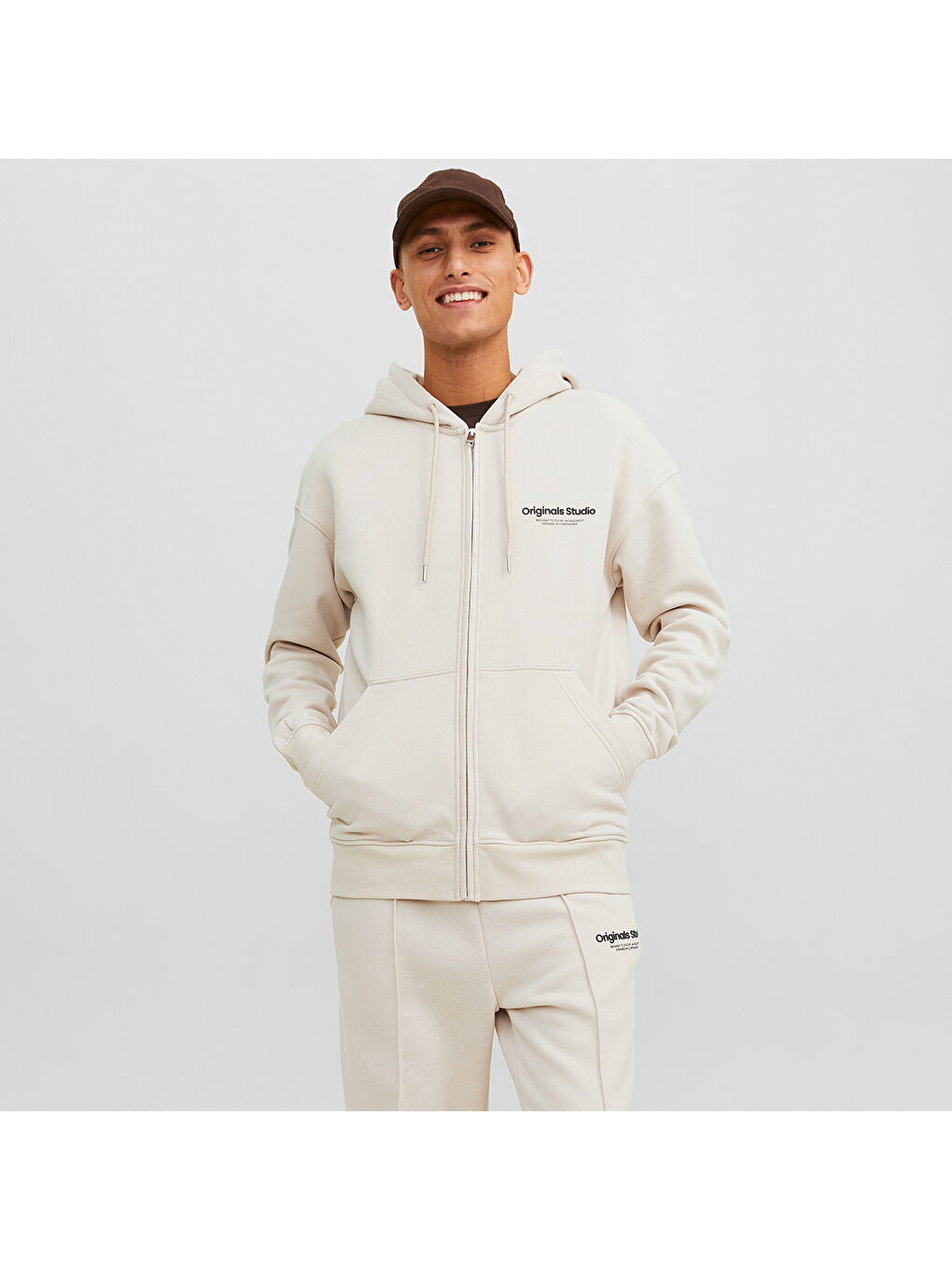 Vesterbro Erkek Bej Kapüşonlu Ceket