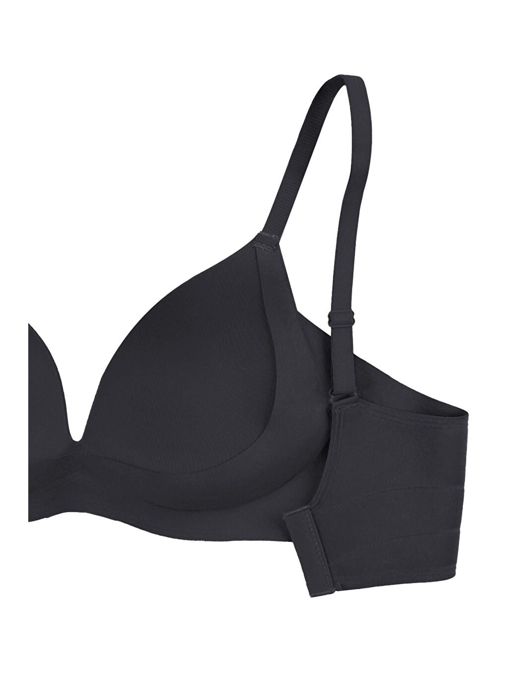 Siyah Kadın Kaplı Lazer Dikişsiz Modelli Sütyen-2