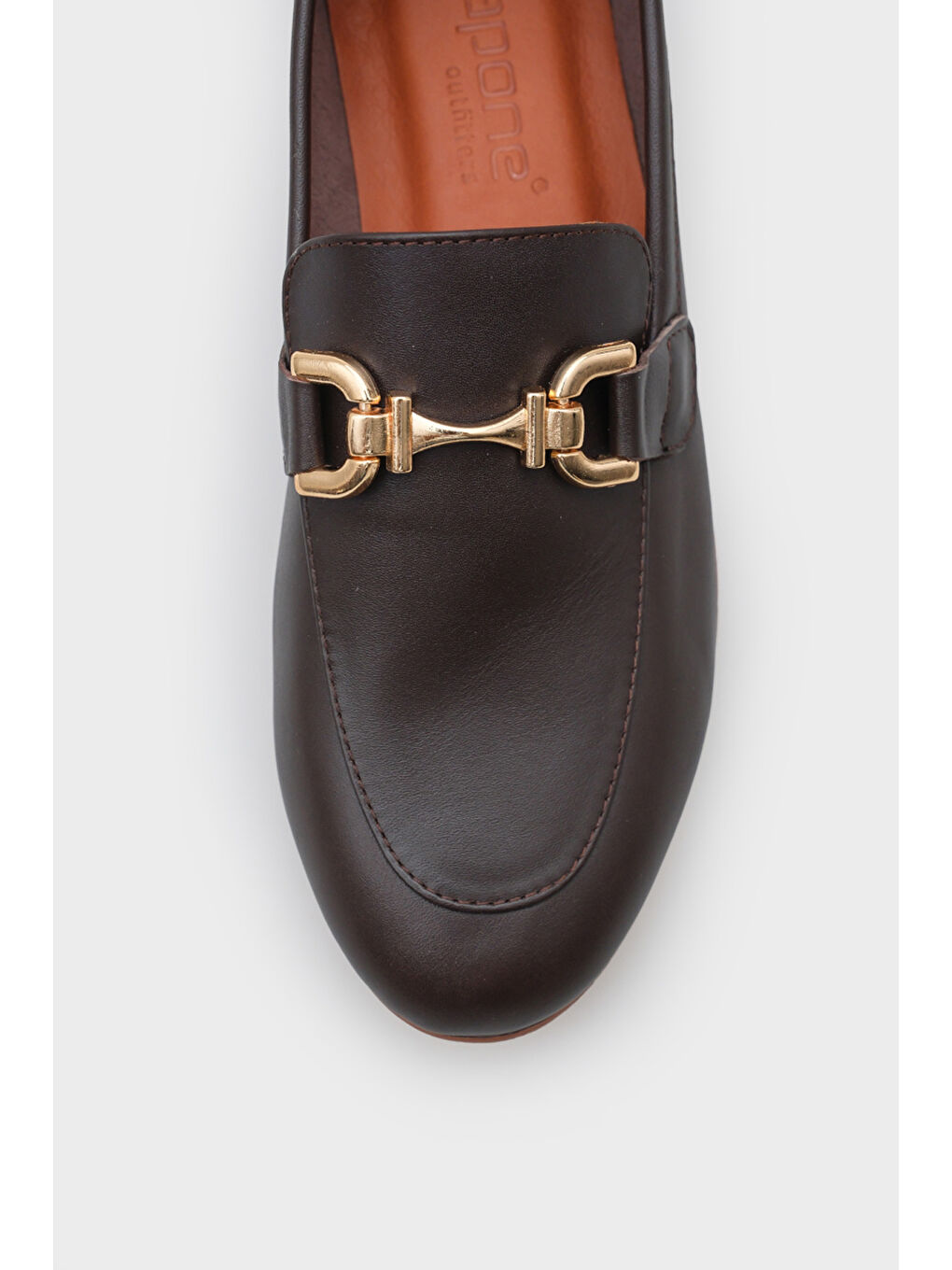 Kahverengi Cally Hakiki Deri Kadın Loafer-2