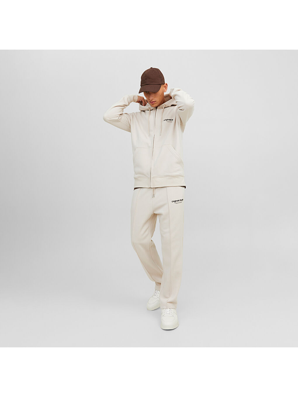 Vesterbro Erkek Bej Kapüşonlu Ceket-1