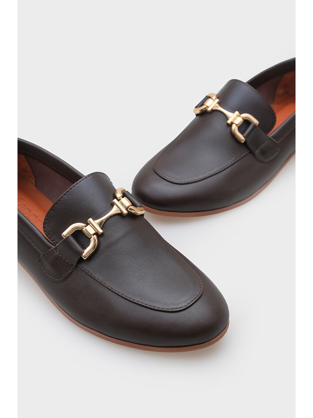 Kahverengi Cally Hakiki Deri Kadın Loafer-3