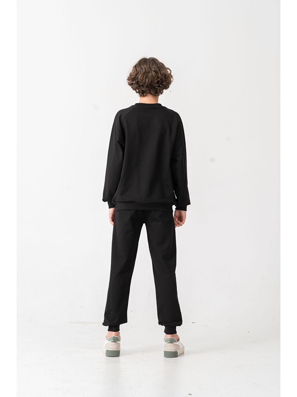 Siyah 1984 Champ Aplike Nakışlı Baskılı Erkek Çocuk Alt Üst Eşofman Takımı-5