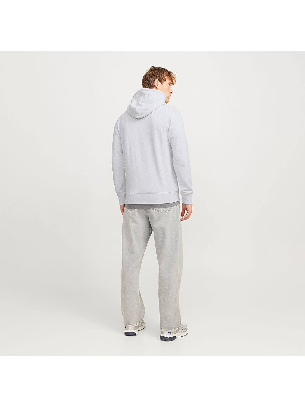 Hood Beau Erkek Gri Kapüşonlu Sweatshirt-2