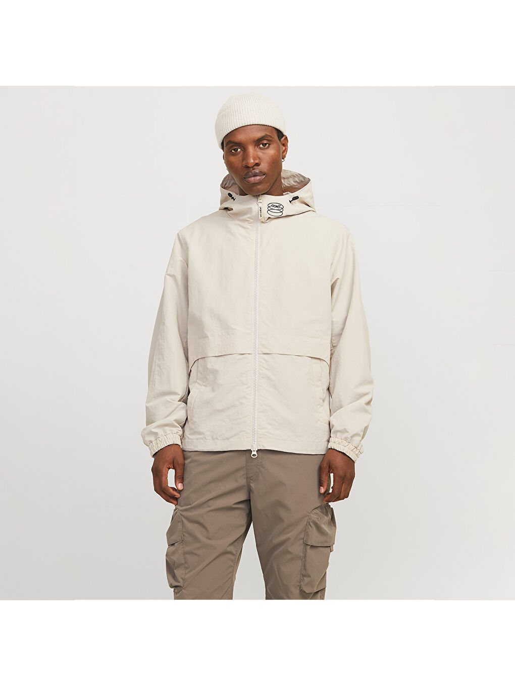 Union Erkek Bej Kapüşonlu Ceket