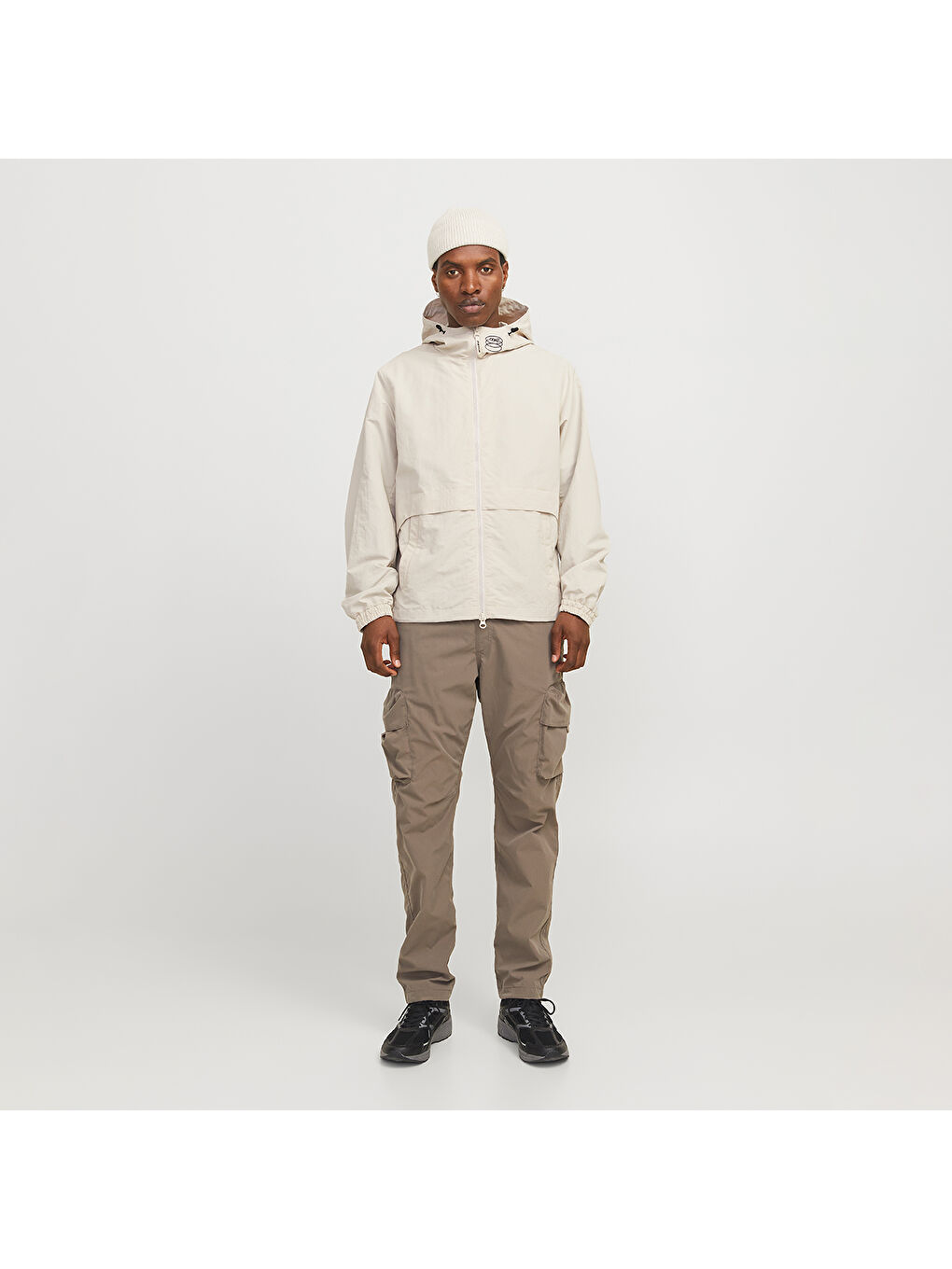 Union Erkek Bej Kapüşonlu Ceket-1