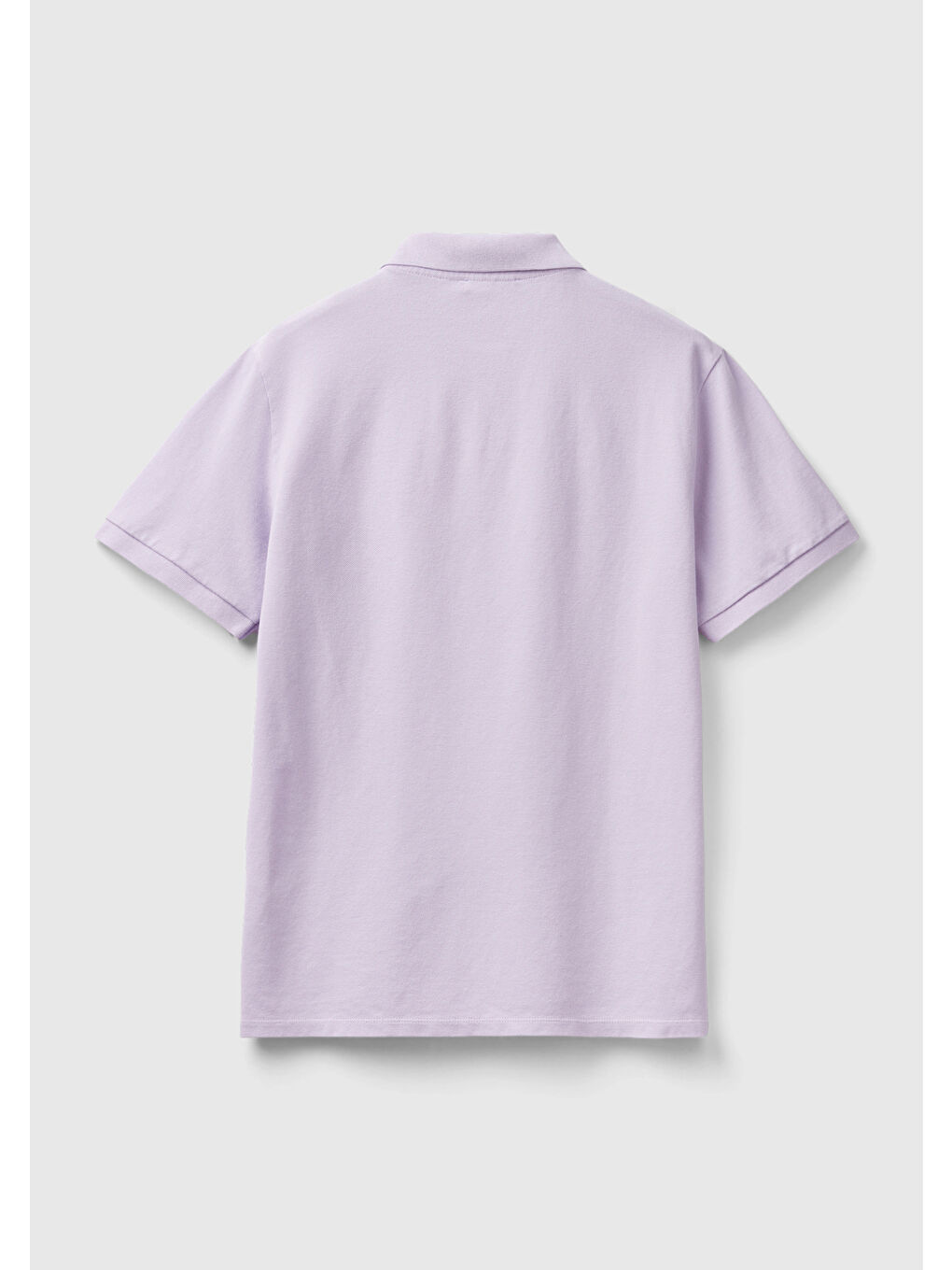 United Colors Of Benetton Kadın Lila Streç Pamuklu Sol Altı Logo Baskılı Polo T-Shirt - 3