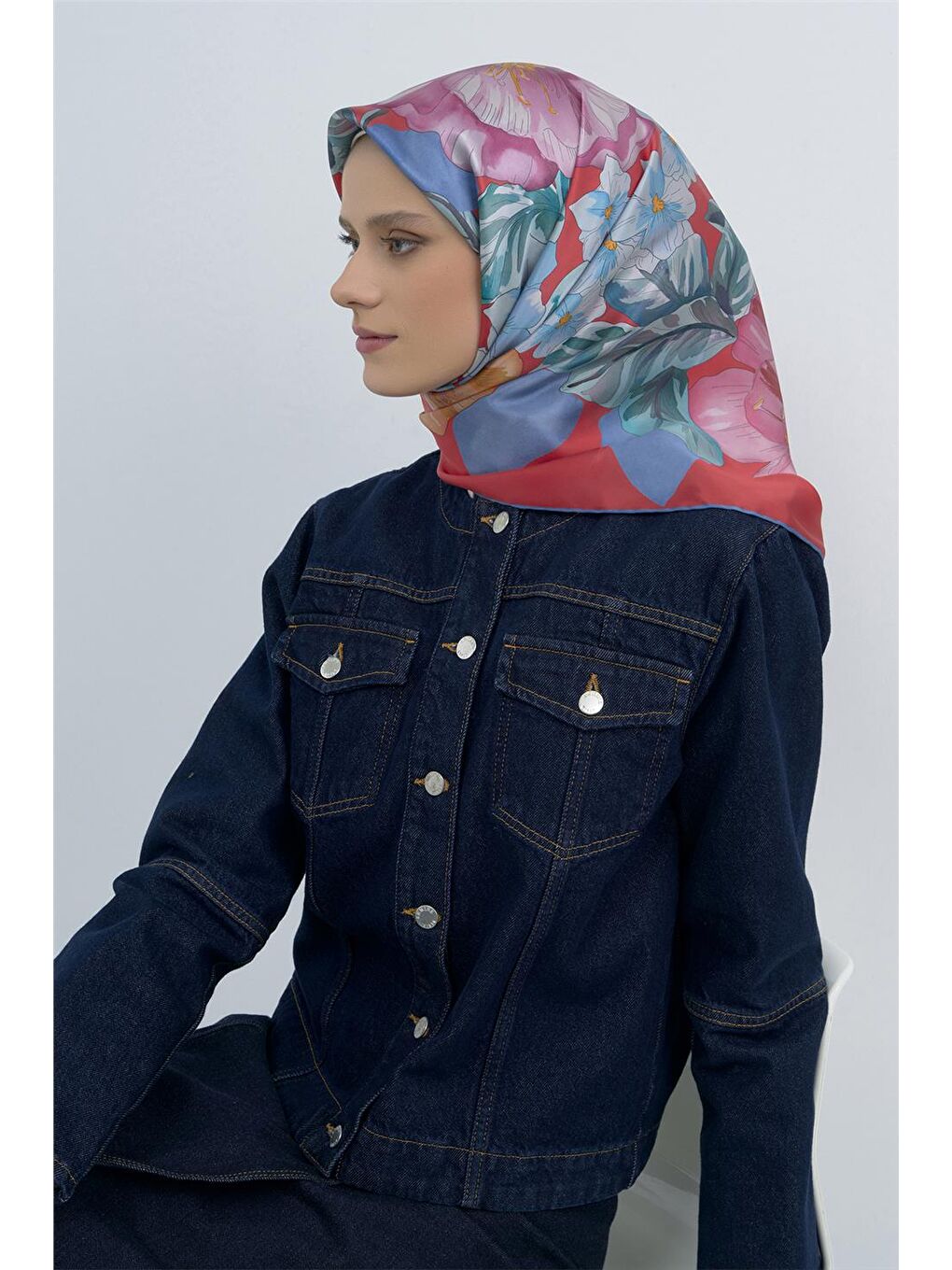 Karışık Saf İpek Sura Eşarp 9529D 84