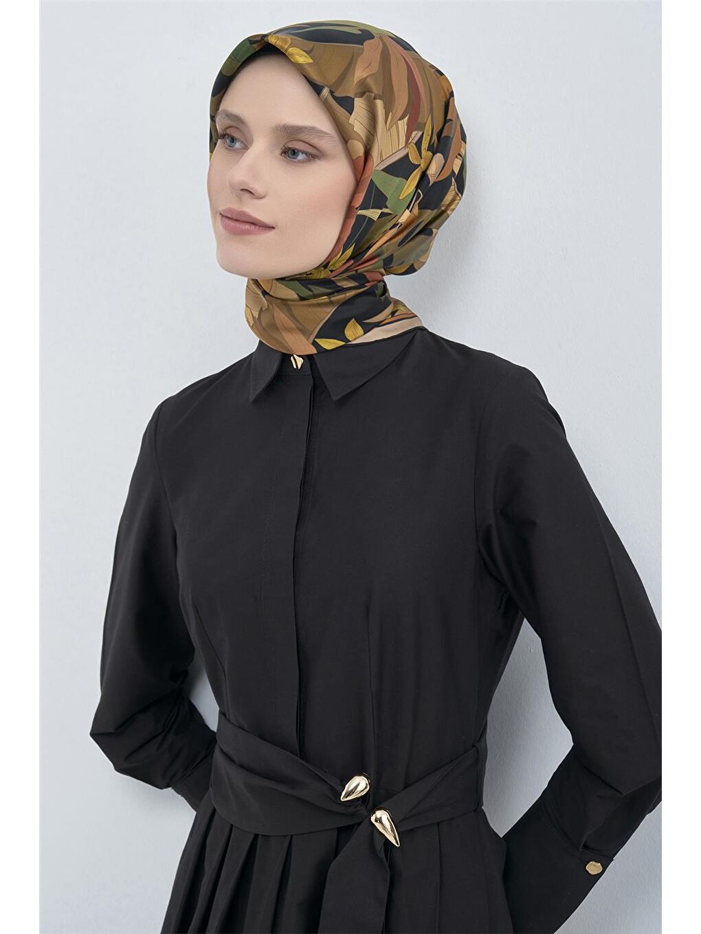 Kahverengi Saf İpek Twill Eşarp 9500D 05-2