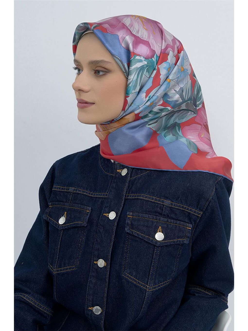 Karışık Saf İpek Sura Eşarp 9529D 84-1