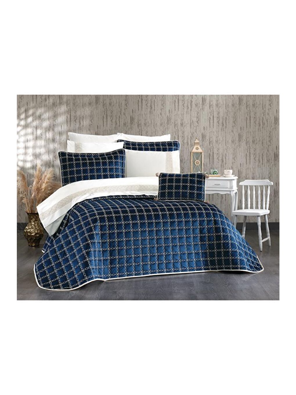 Merry 10 Parça Çeyiz Seti Lacivert-1