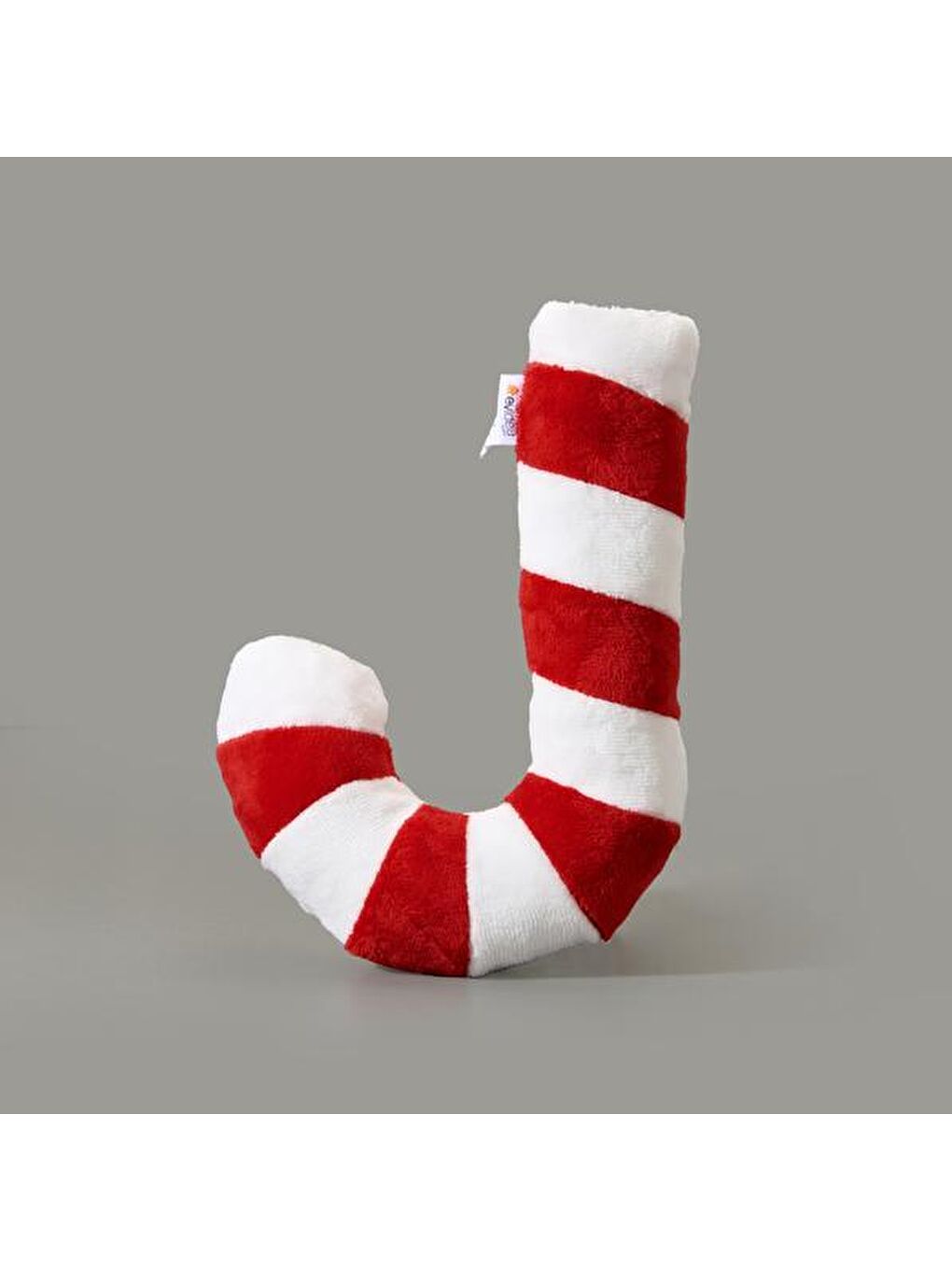 Soft Baston Şeker Figürlü Yastık - Kırmızı / Beyaz - 18x28 cm-3