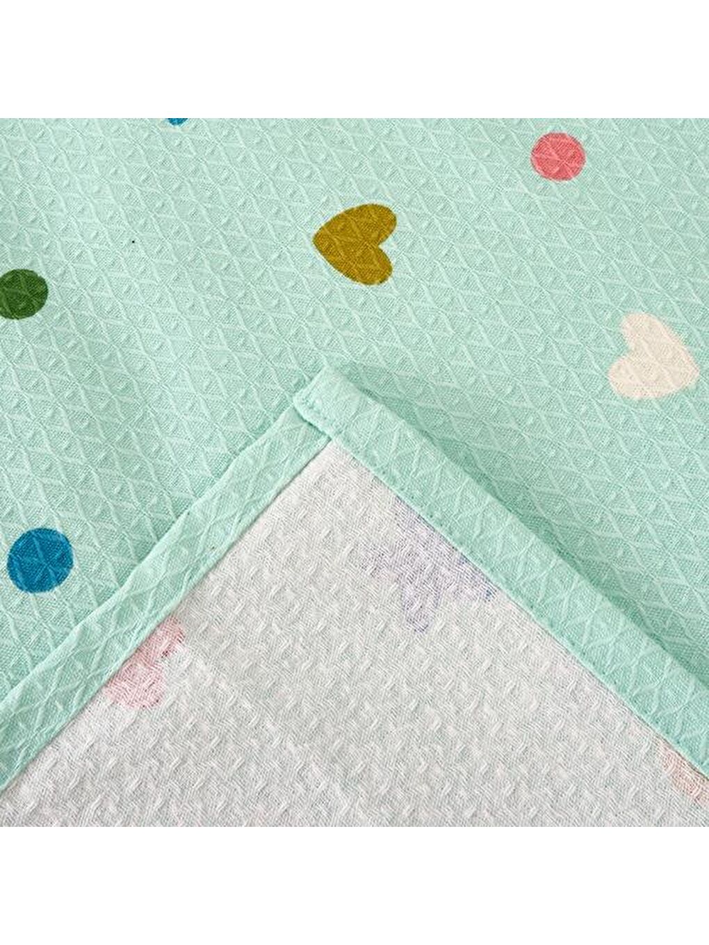 Soft Aurantium Çift Kişilik Pike Takımı - Yeşil-2