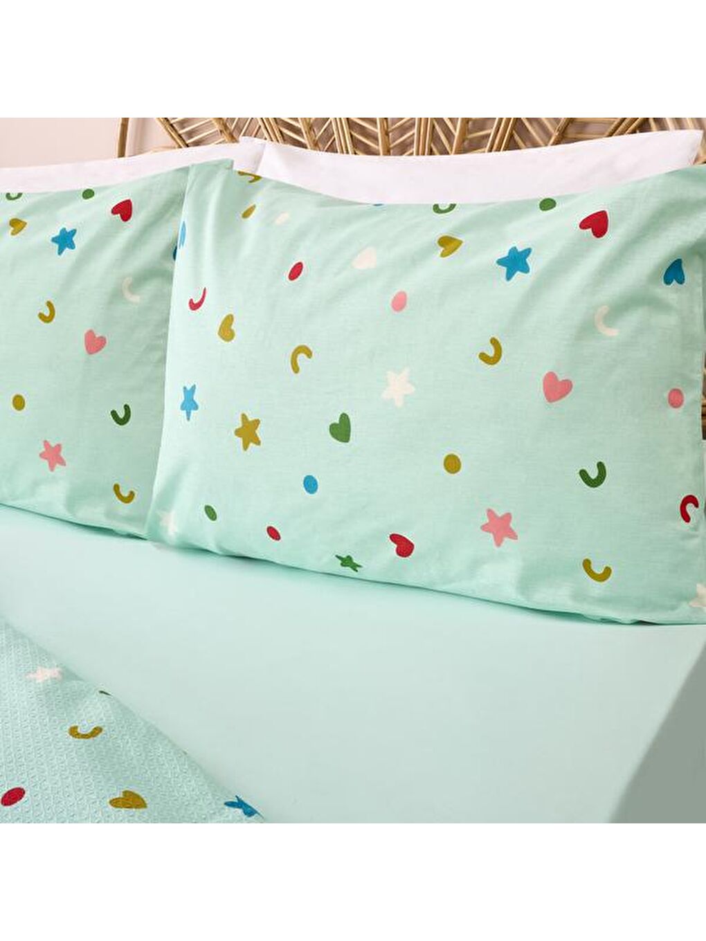 Soft Aurantium Çift Kişilik Pike Takımı - Yeşil-4