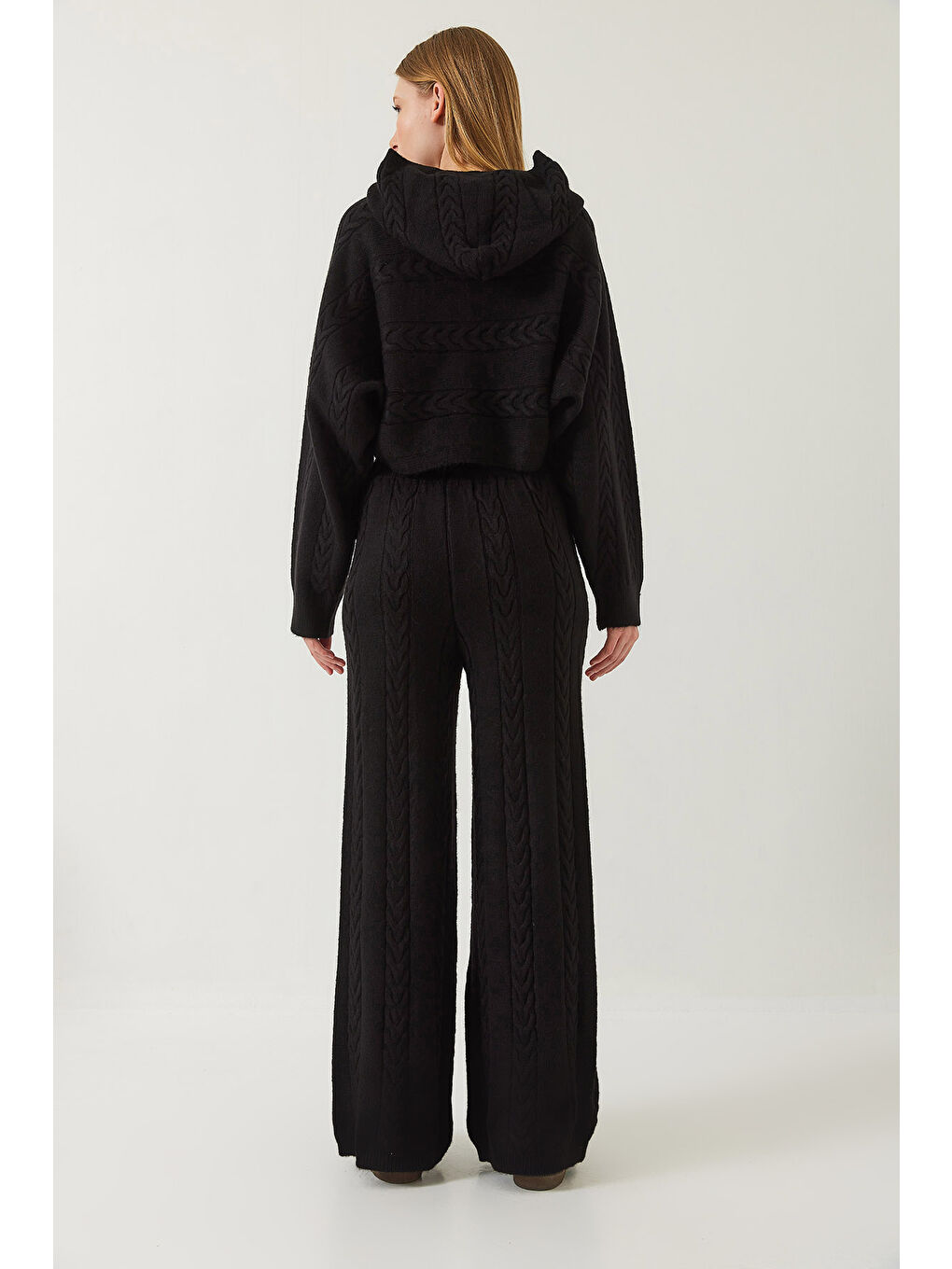 Siyah Kadın Basic Triko Alt Üst Takım-6