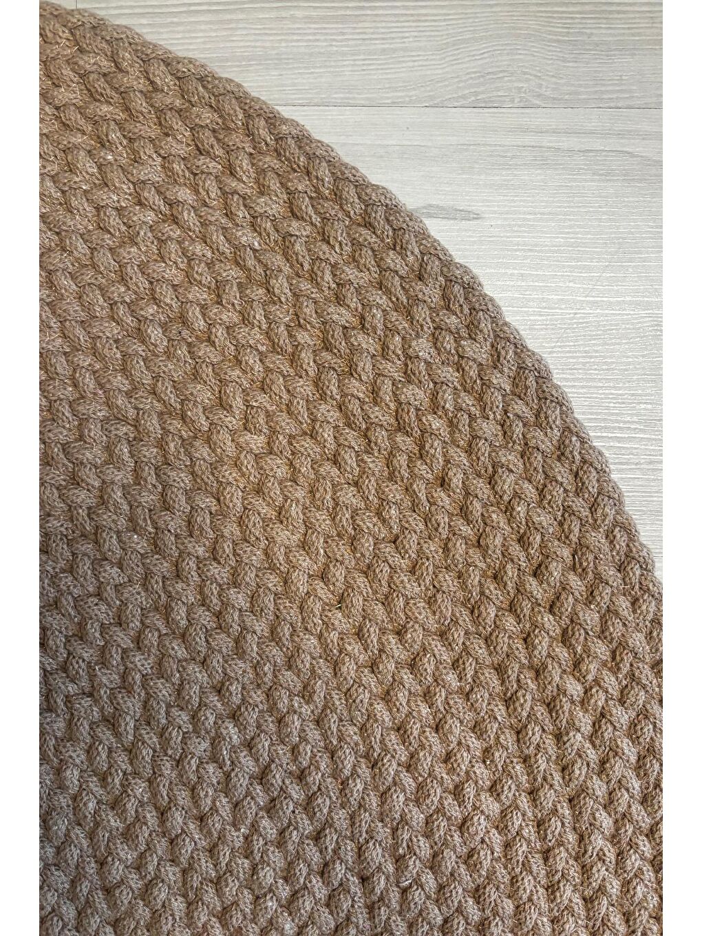 Bej Natural Jüt Halı El Dokuma Hasır Yolluk Bohem Jüt Kilim HMFJUT608 100 x 300 cm-3