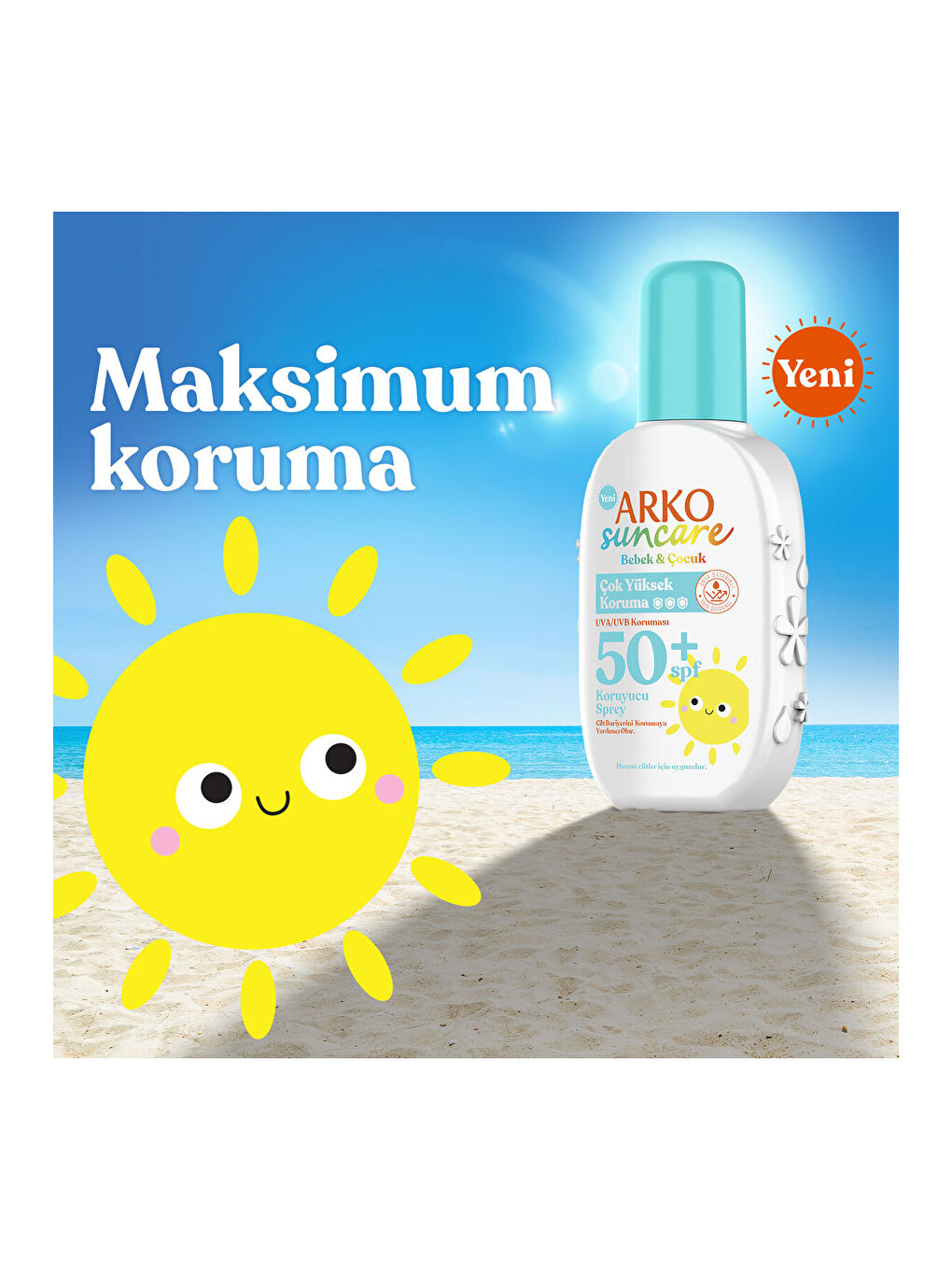 Arko Beyaz Suncare Spf50+ Çok Yüksek Korumalı Bebek & Çocuk Güneş Kremi 200 Ml - 2