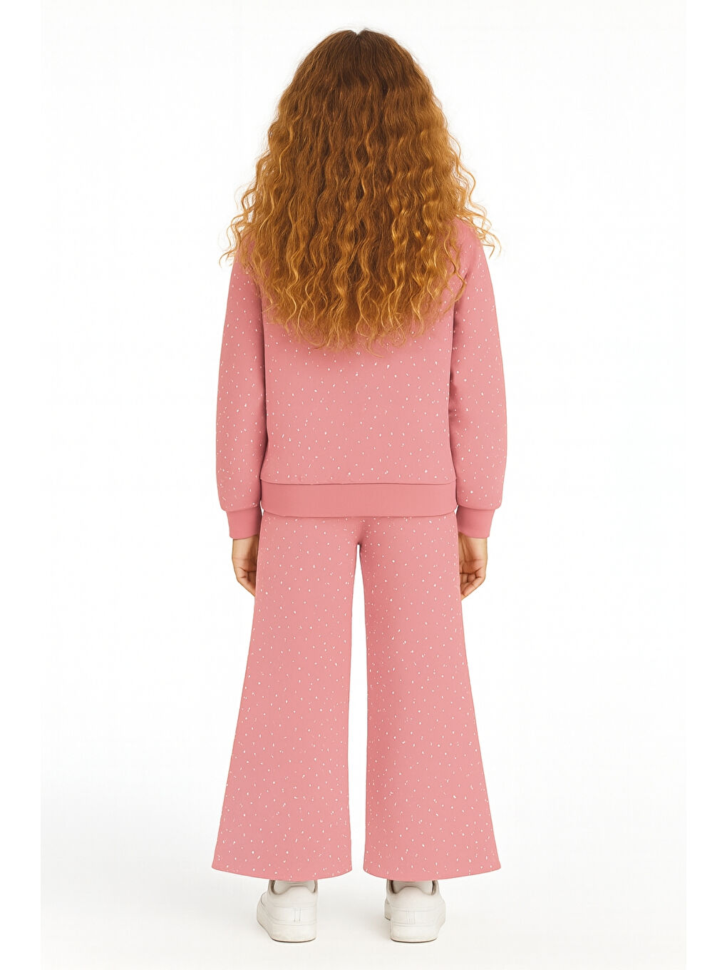 Pembe Kız Çocuk Küçük Taş İşlemeli Alt Üst Takım Ak13595-1