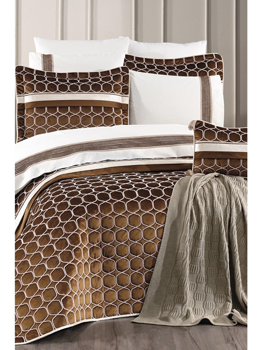 Valeron 11 Parça Çeyiz Seti Kahverengi