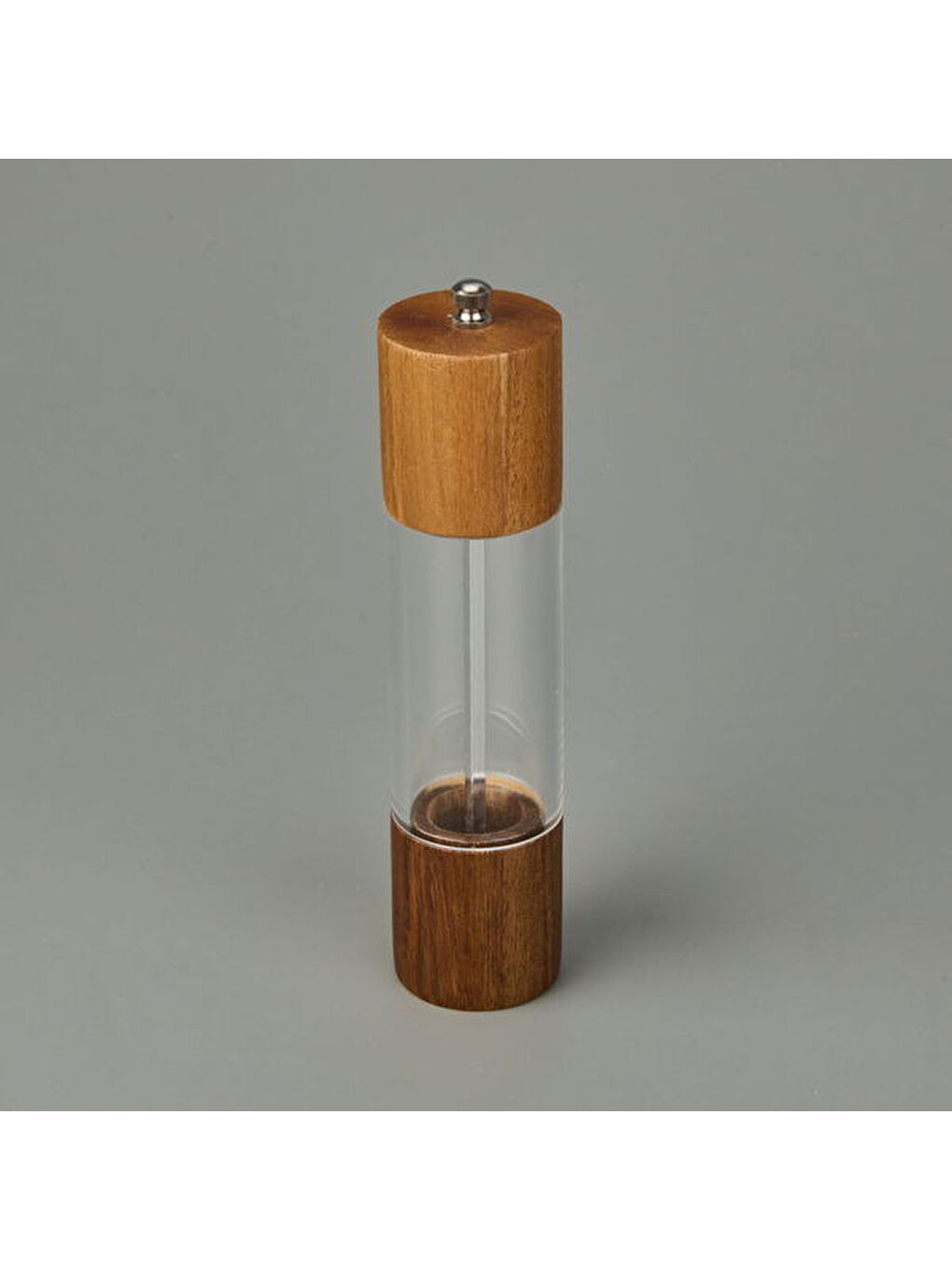 Akasya Büyük Boy Baharat Öğütücü - Açık Kahverengi / Şeffaf - 15 cm-2