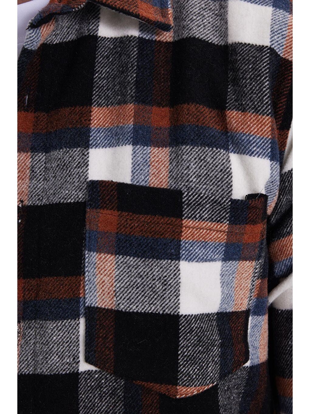 Karışık Erkek Regular Fit Rahat Kesim Kışlık Kareli Oduncu Gömlek-5