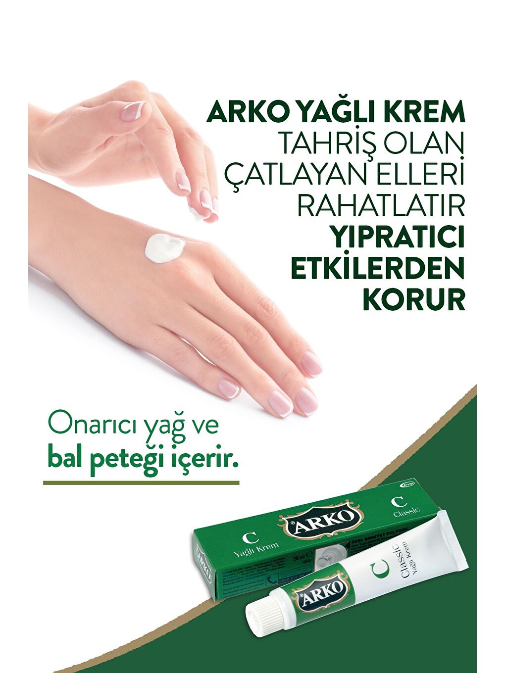 Arko Beyaz Nem Klasik Yağlı Krem 8x20cc - 1