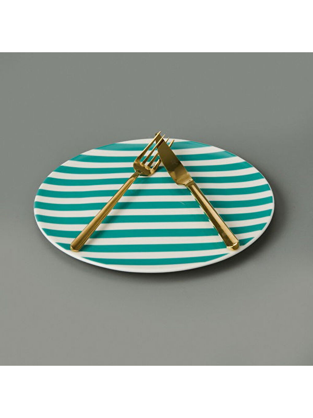 Evidea Kitchen Be Happy Servis Tabağı - Yeşil - 25 cm - 2