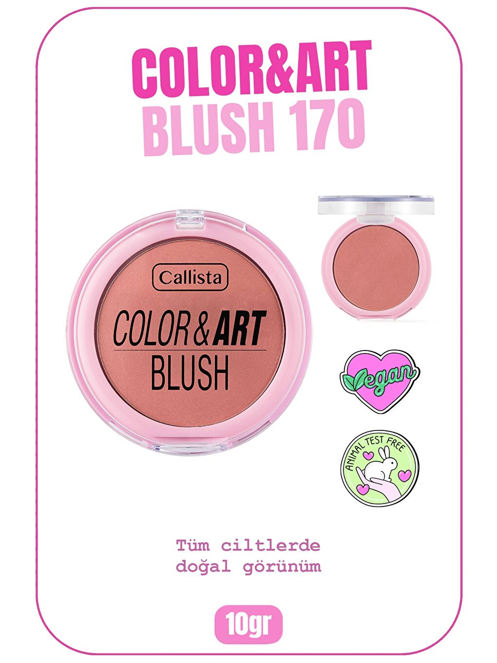 Callista Şeftali Color Art Blush Allık 170 Berry Bliss