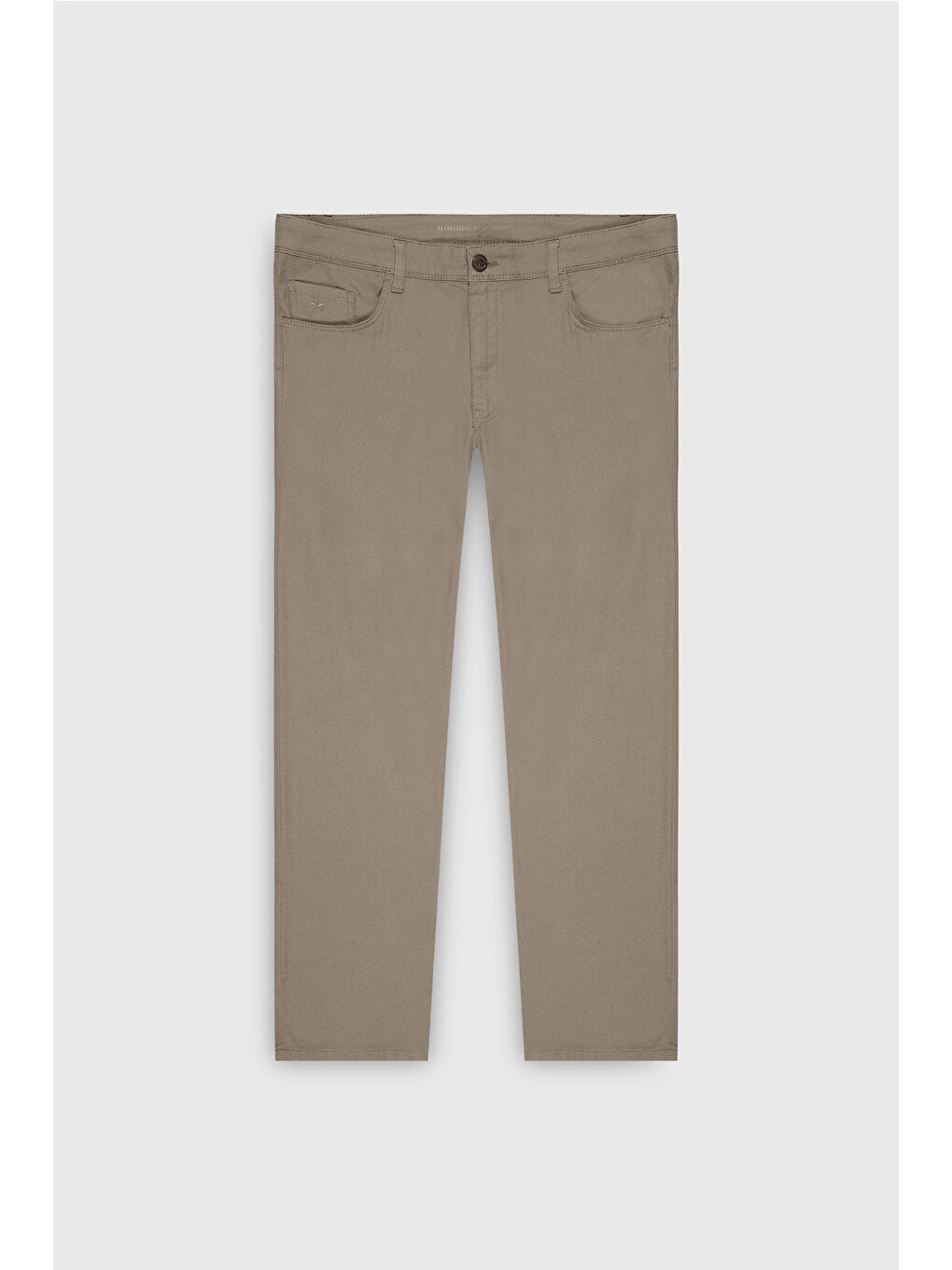 Erkek Koyu Bej Comfort Fit Rahat Kesim Pamuklu Armürlü 5 Cep Greensboro Pantolon-5