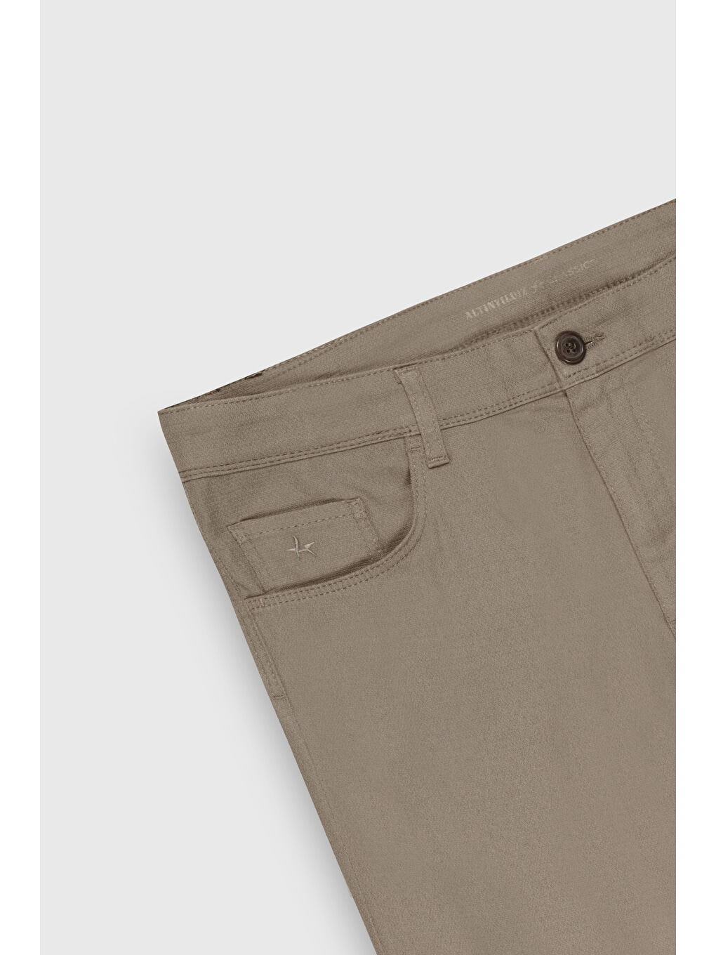 Erkek Koyu Bej Comfort Fit Rahat Kesim Pamuklu Armürlü 5 Cep Greensboro Pantolon-7