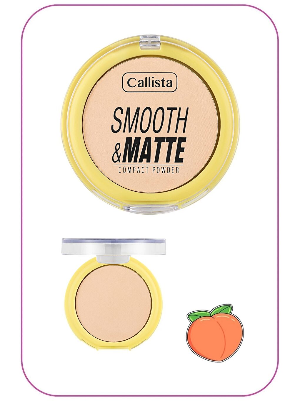 Callista Bej Smooth Matte Compact Powder Mat Görünümlü Pudra 51 Soft Sand - 2