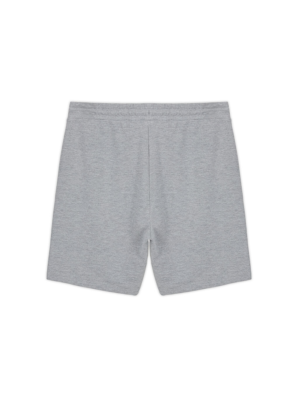 Gri Beli Lastikli İpli Cepli Penye Kumaş Pamuklu Spor Sweat Şort-5