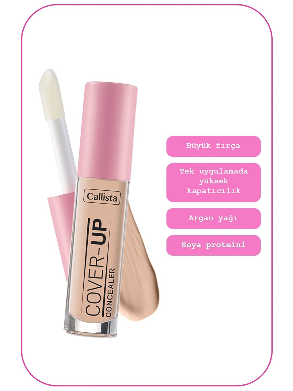 Callista Koyu Bej Cover Up Concealer Göz Altı Kapatıcısı 40 Porcelain - 1