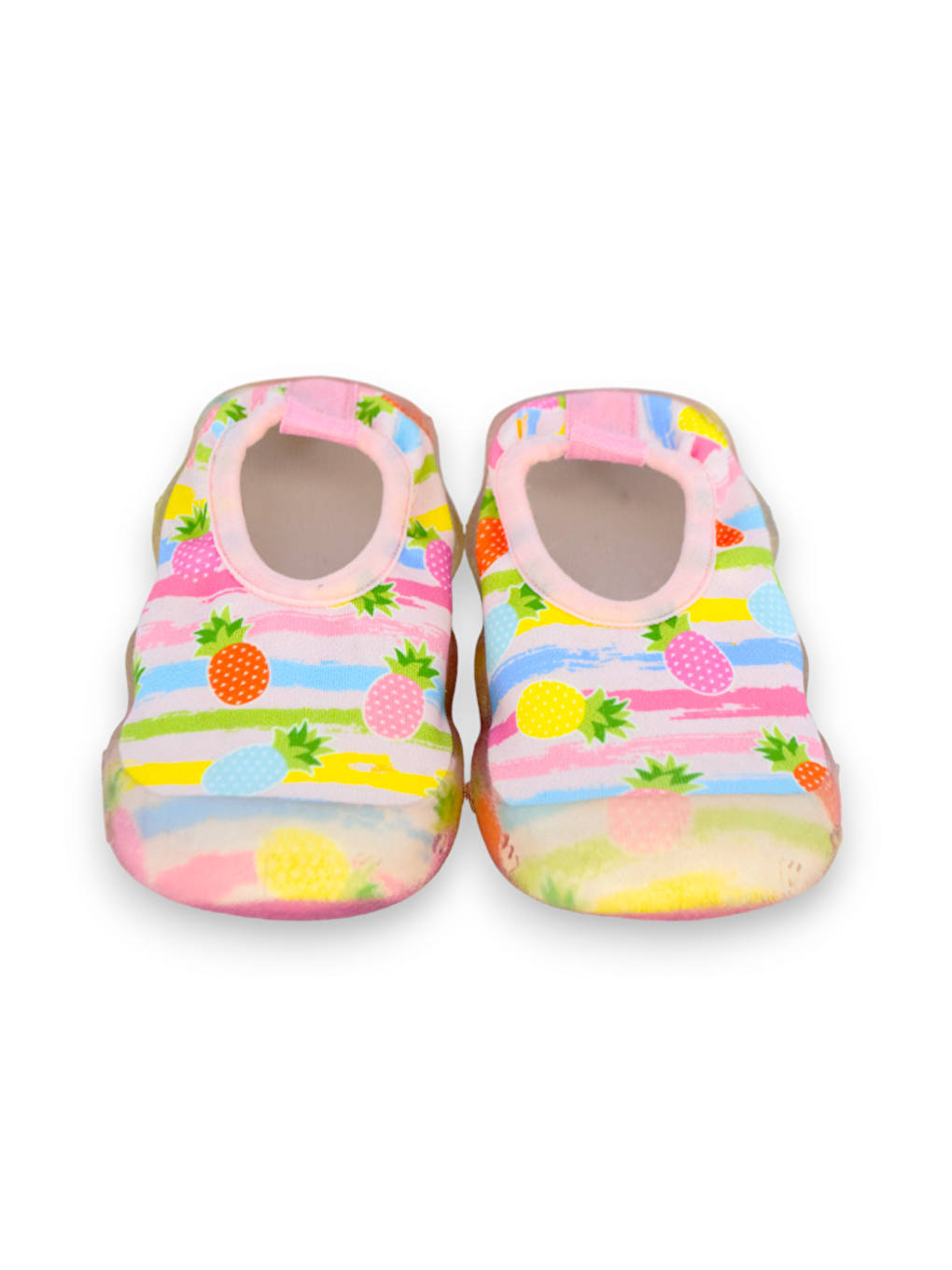 Pembe Ananas Desenli Kız Çocuk Kaydırmaz Taban Deniz Ayakkabısı-F-7014