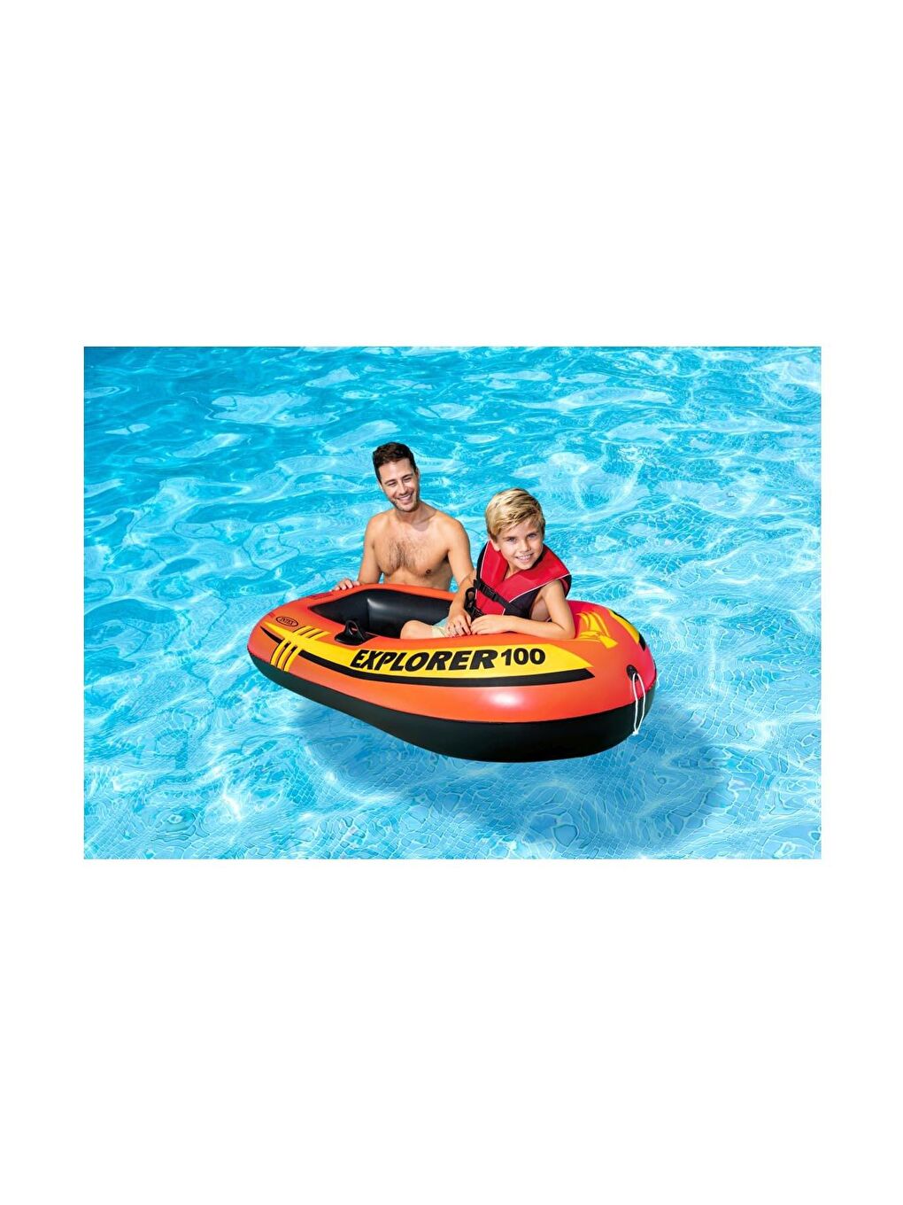 Intex Beyaz-Renklibaskı Explorer Bot 100 (55Kg) 147x84x36 cm - 3