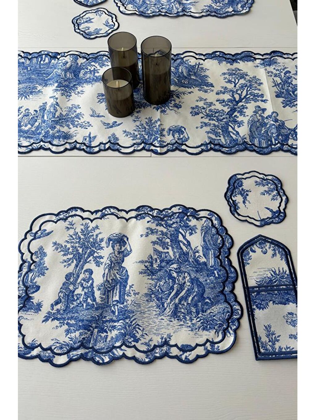 Okyanus Keten Amerikan Servis Takımı 19 Parça Mavi-3