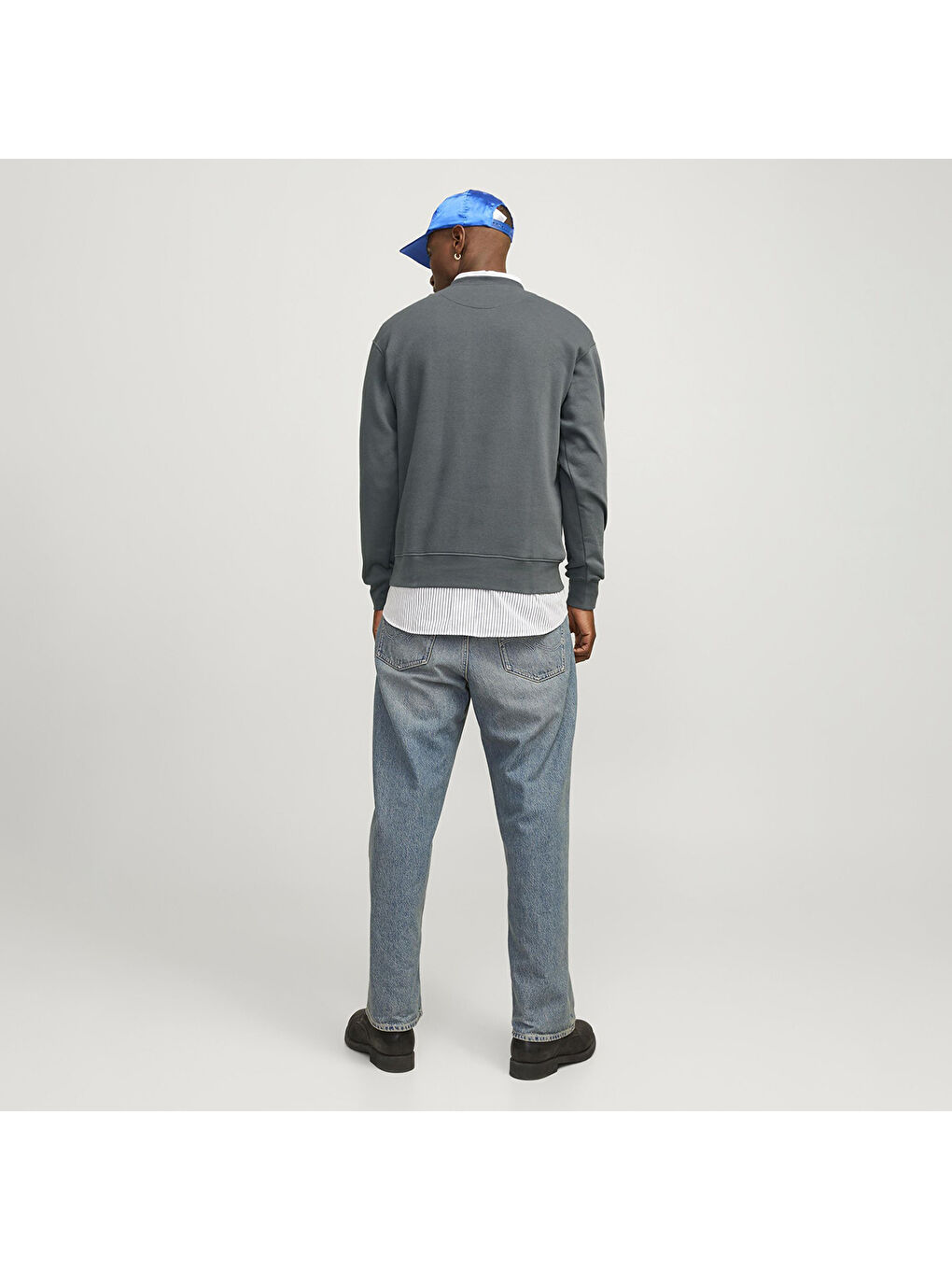 Vesterbro Erkek Gri Bisiklet Yaka Sweatshirt-2