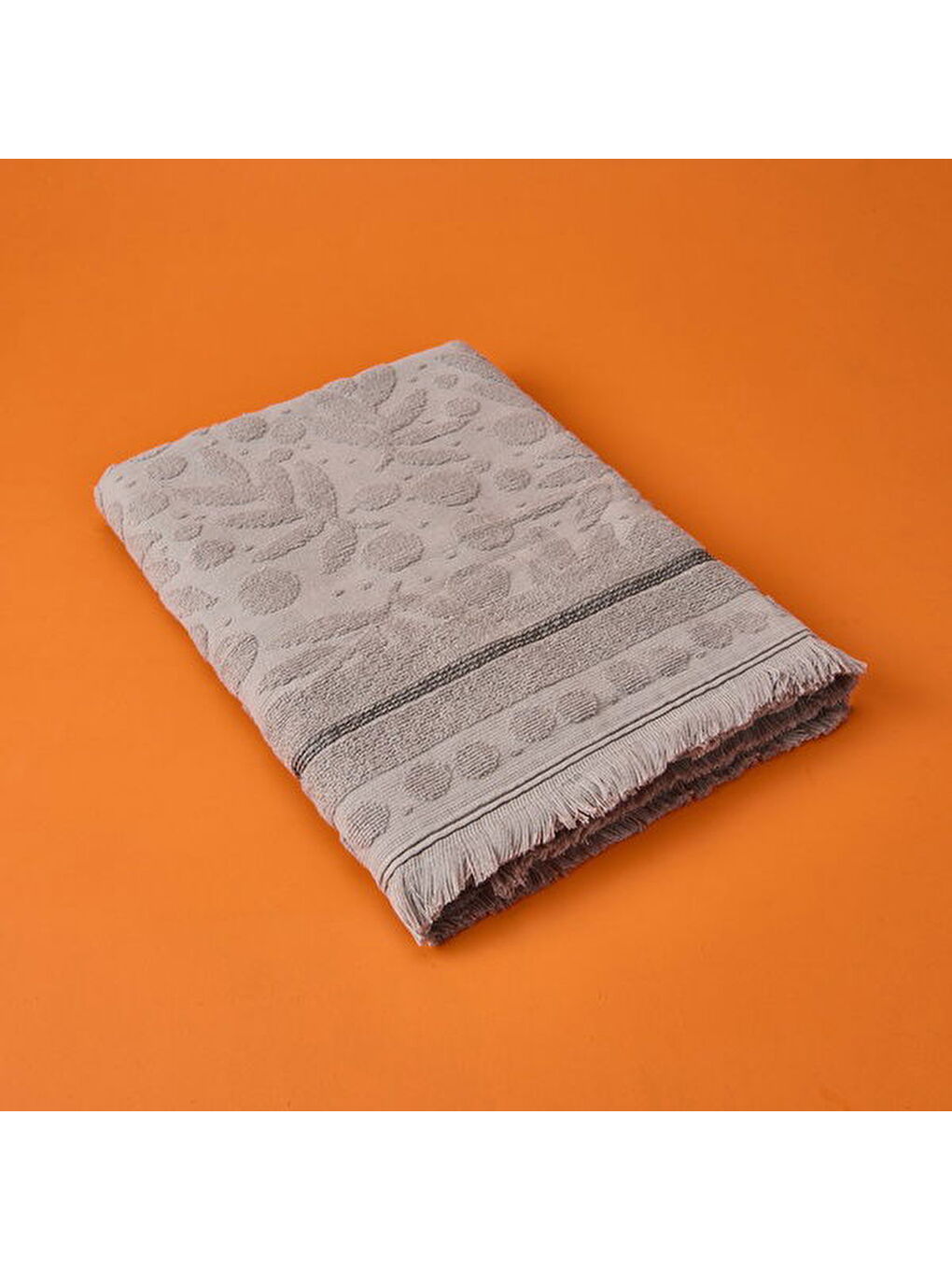 Soft Zeleno Banyo Havlusu - Gri - 70x140 cm-1