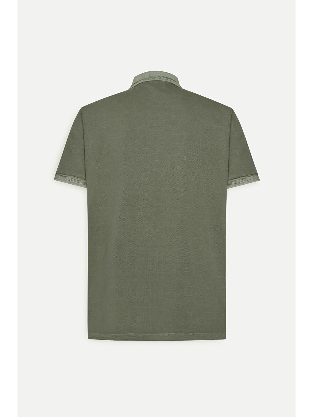 Erkek Haki Slim Fit Dar Kesim %100 Pamuk Baskılı Polo Yaka Tişört-8