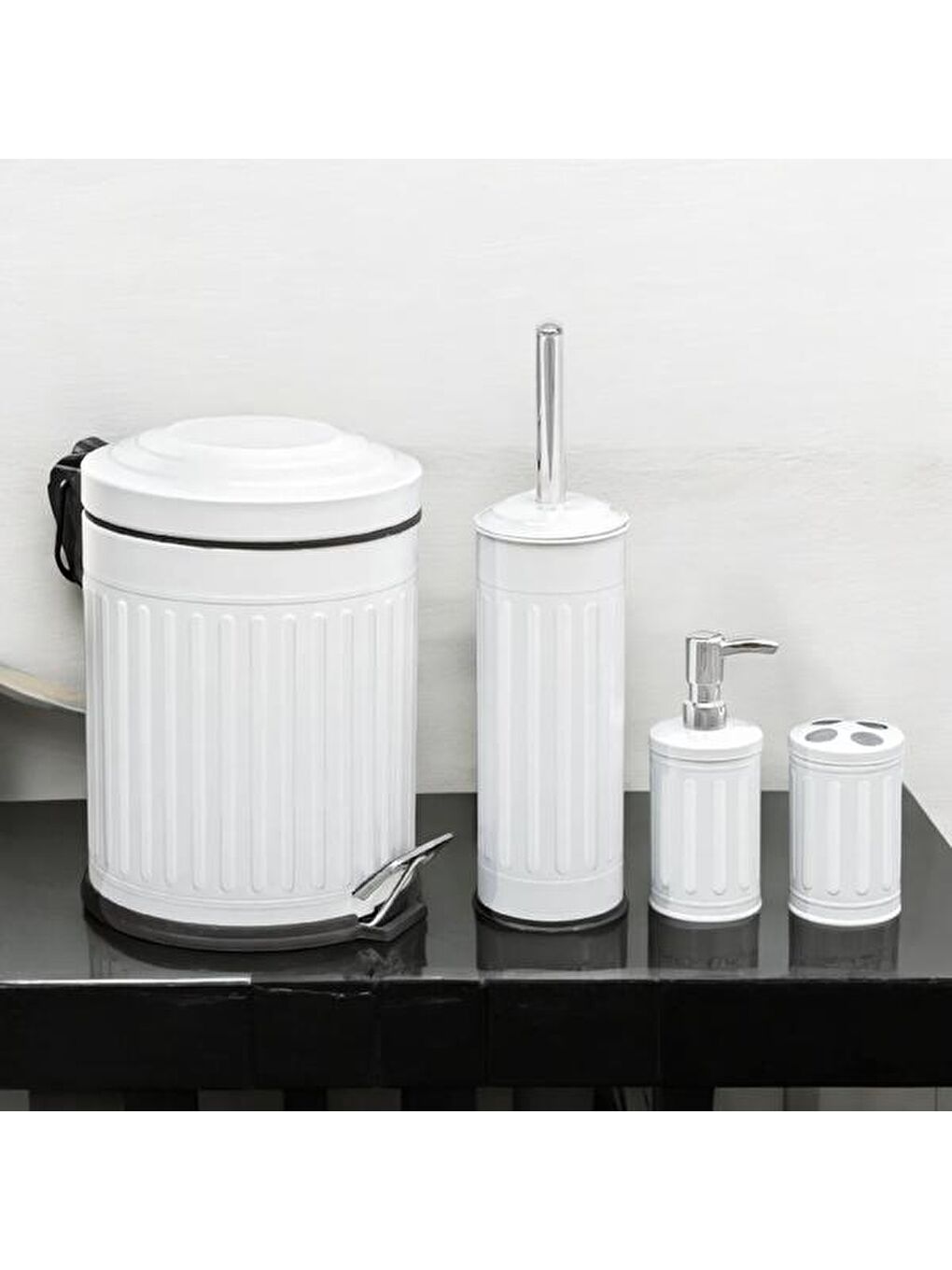 Bath Vintage 4'lü Banyo Seti - Beyaz