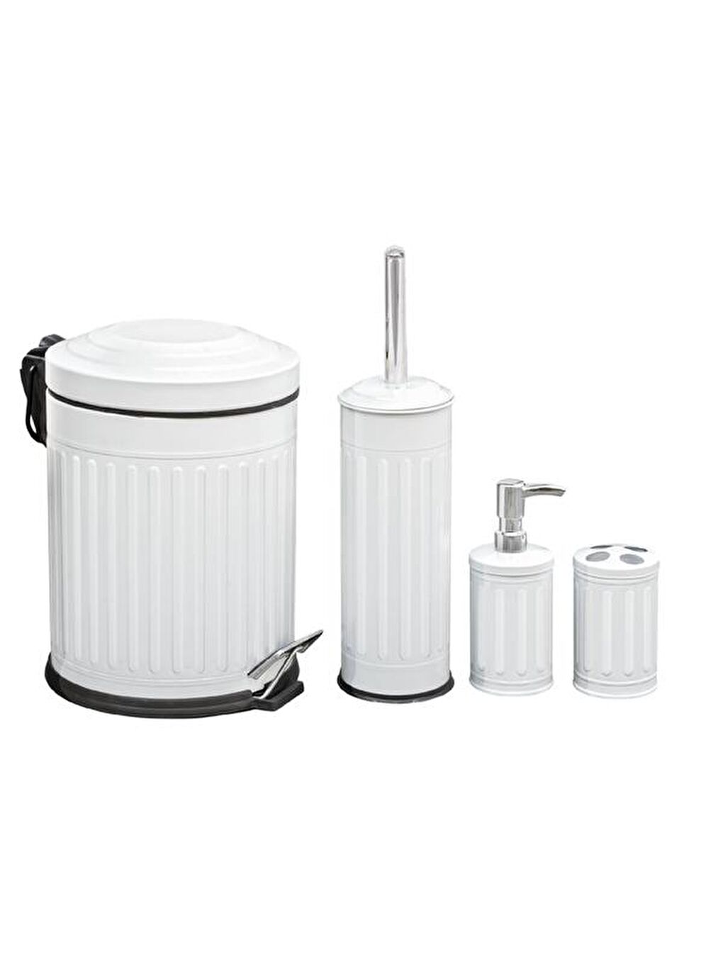 Bath Vintage 4'lü Banyo Seti - Beyaz-1