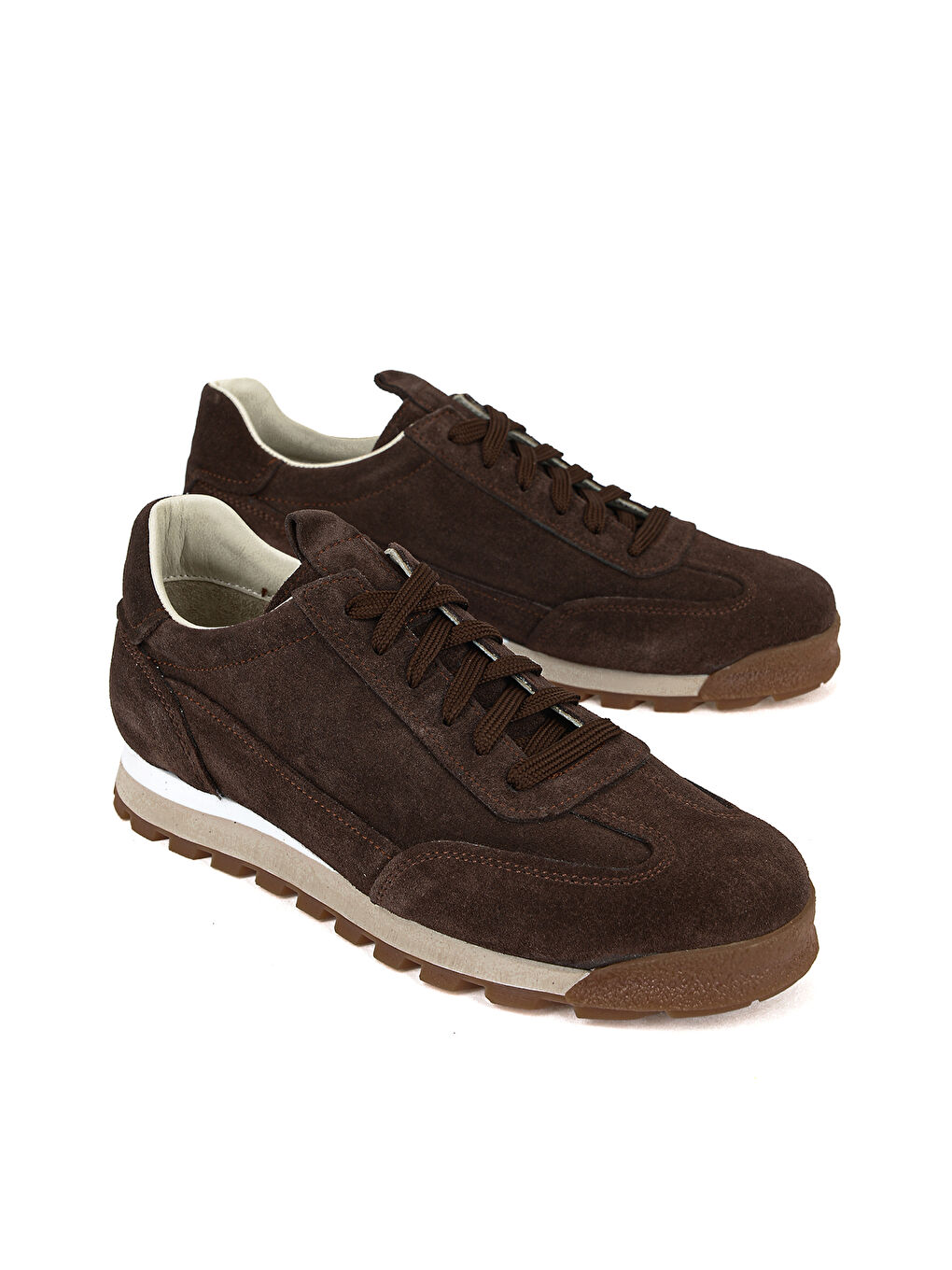 Kahverengi Erkek Hakiki Deri Sneaker 1611026Z1030 Kahve-1